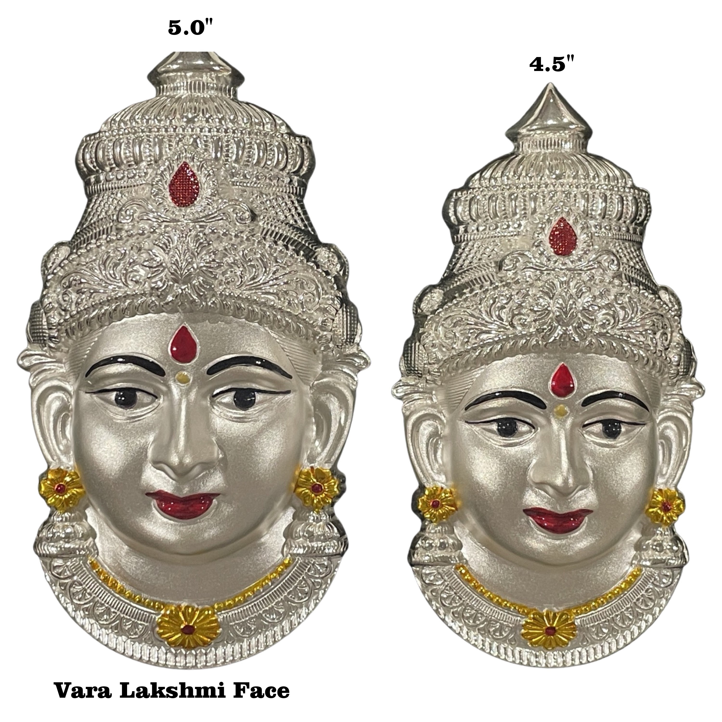 925 Sterling Silver Lakshmi Varalakshmi Ammavaru Face 01 55049